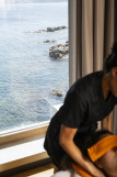 Séance de massage à l'hôtel La Pietra